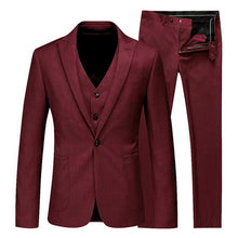 Load image into Gallery viewer, HEFLASHOR 2019 3Pc (jacket + Vest + Trouser) Male Business Dress Cultivate Spring Suit Solid Casual Office Suit Wedding Suits