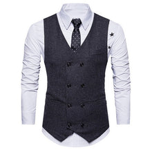 Load image into Gallery viewer, HEFLASHOR 2019 3Pc (jacket + Vest + Trouser) Male Business Dress Cultivate Spring Suit Solid Casual Office Suit Wedding Suits
